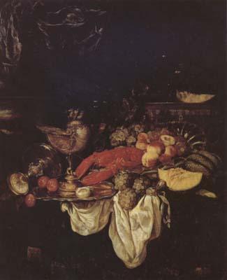 BEYEREN, Abraham van Large Still Life with Lobster (mk14) oil painting image